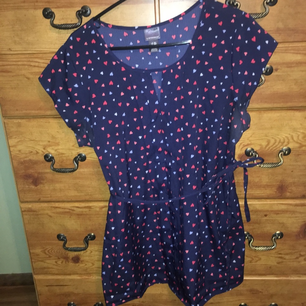 Heart Print maternity blouse